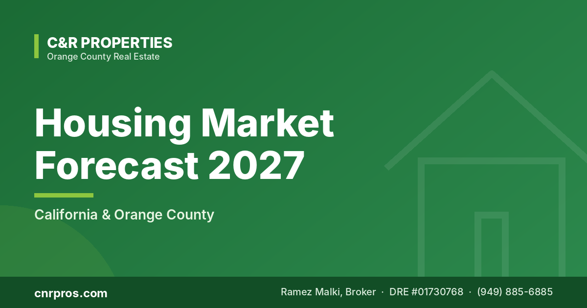 California & Orange County Housing Market Forecast 2027 — C&R Properties, Orange County